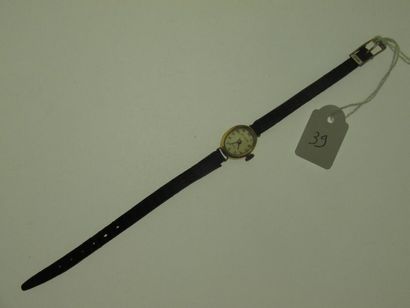 1 JEAN KERBER lady's watch strap, gold case,...