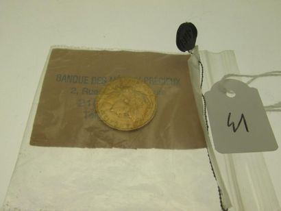 null 1 pièce de 20Frs or RF (Marianne) 1913 6,4g sous sachet avec scellé