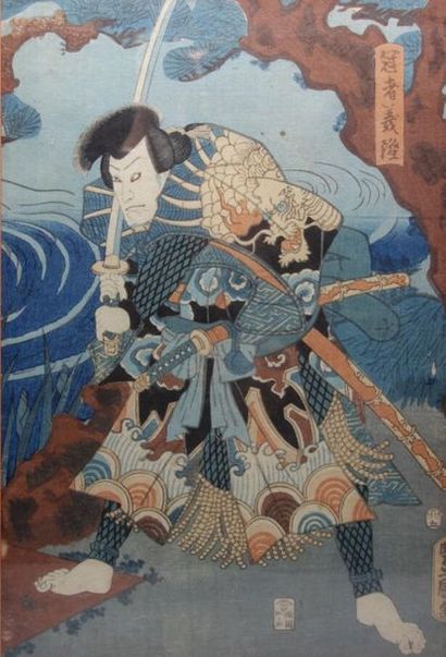 KUNISADA-TOYOKUNI III (1786-1865) : Trois...