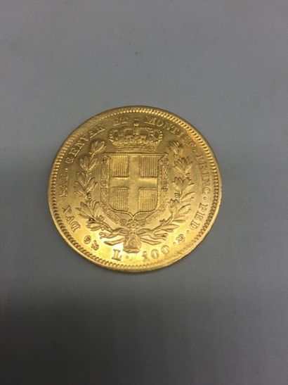 null 1 piece of 100 lire gold 1836.
Lot sold on designation, not present at the Hotel...