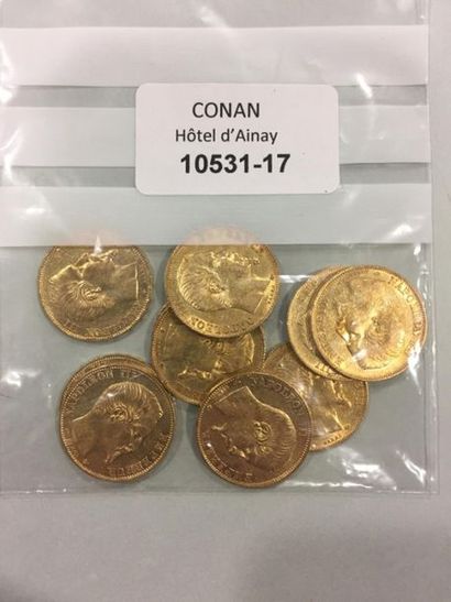 null 10 pieces 20 Francs gold NAPOLEON 3.
Lot sold on designation, not present at...