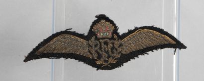 null Royal Flying Corps, ww1, 1912/1918, brevet de pilote d'avion militaire en tissu,...