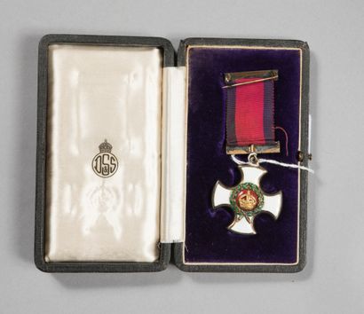 null Ordre du DSO britannique, croix en vermeil dans son écrin (marqué « DS&S » sous...
