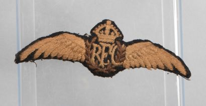 null Royal Flying Corps ww1, 1912/1918 brevet de pilote d'avion militaire en tissu...