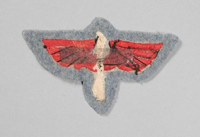 null Airline troop fabric badge embroidered with red threads highlighted in black,...