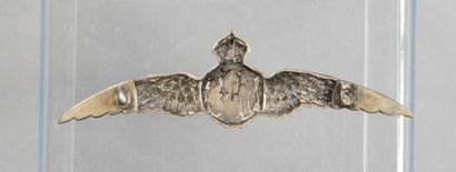 null Royal Flying Corps, ww1, 1313/1918, brevet de pilote d'avion militaire en argent...