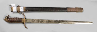 null English naval officer's dagger, blade marked "MANTON&CIE. ENGLAND", 20th ce...