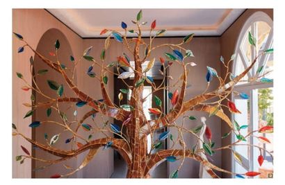 null Nicola Rosini di Santi (né en 1959).
L'arbre de vie.
Assemblage de métal patiné...