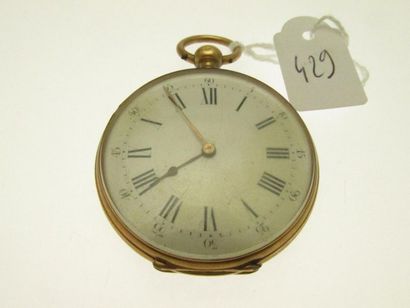 null 1 pocket watch in gold case with chiselled and guilloché decoration (gold-plated...