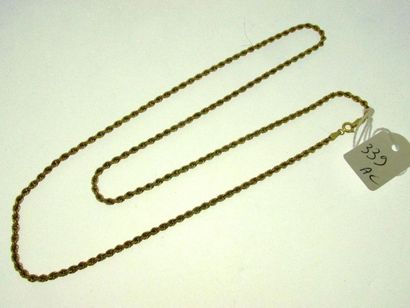 1 collier maille corde or, bossué 5,1g A...