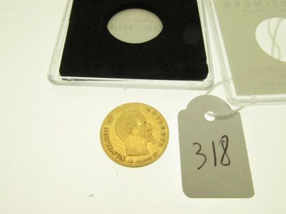 null 1 piece of 10Frs gold NapIII 1859, hunchbacked 3,2g in a case