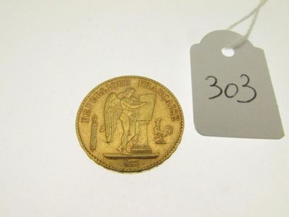 null 1 coin of 20Frs gold RF (Genius of the Republic) 1889, hunchbacked 6,4g