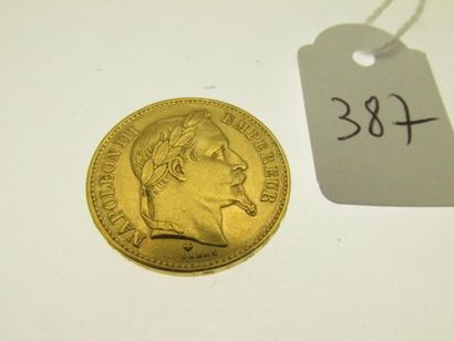null 1 piece of 20Frs gold NapIII 1863, hunchbacked 6,4g