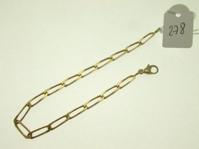 null 1 gold horse stitch bracelet, hunchbacked 7.1g