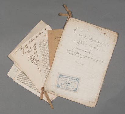 null Calvados. 17 documents, XVIIIe-XXe.

- Manuscrit : « Contrat d'acquisition de...