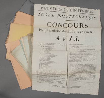 null Affiches écoles militaires. 27 pièces XIXe-XXe.

7 affiches pour le concours...