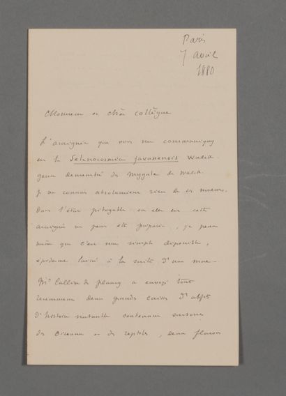 null Eugène Simon (1848-1924), arachnologist, author of Histoire naturelle des araignées...
