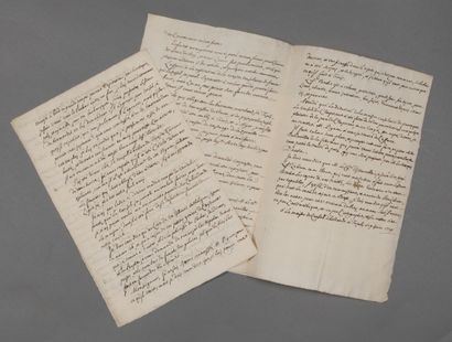 null Esclaves chrétiens Piraterie - Tripoli. Lettre manuscrite de 7 pp. in-folio,...