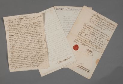 null West Indies. 3 18th century documents.

- Achille de Cochart de Chastenoye (1703-1787),...