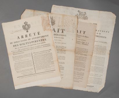 null Hautes-Pyrénées. 12 affiches de la Révolution. 1792-an 13.

Convocation de l'assemblée...