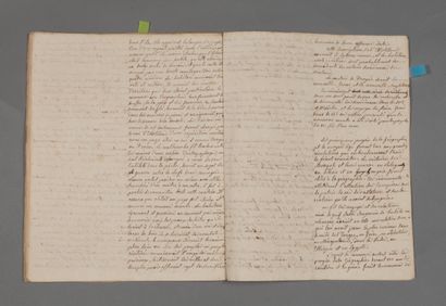 null America (discovery of). Manuscript of 70 pp. large in-4 (30 x 24 cm), with some...