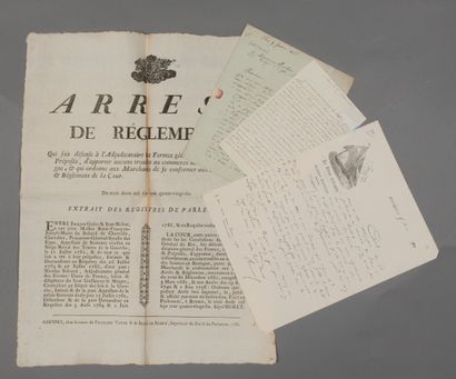 null Îlle-et-Vilaine. 4 documents.

- [Beurre breton]. Affiche. Rennes, 3 août 1786....