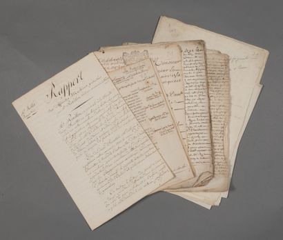 null Saône-et-Loire. 30 documents XVIIe-XIXe.

- Manuscrit d'un « Rapport [au Comité...