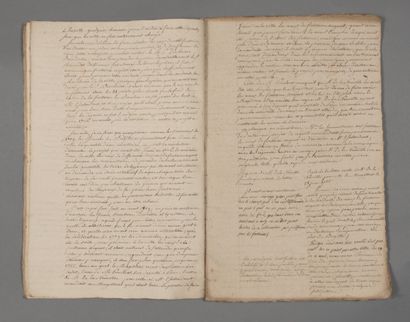 null Doubs. Manuscrit de 76 pp. in-folio : « Collection relative aux fontaines de...