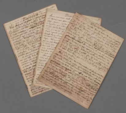 null Abbot d'Olivet. Important autograph manuscript, with numerous corrections, entitled...