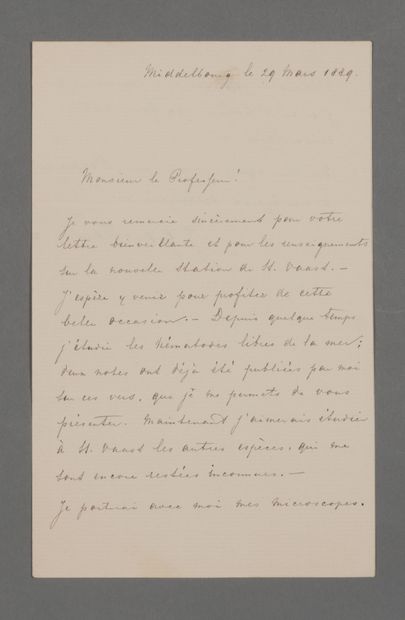 null Johannes Govertus de Man (1850-1930), zoologiste néerlandais, pionnier de la...