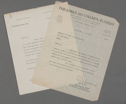 null Champs-Elysees Theaters. 2 letters. June 1927.

Two important letters on the...