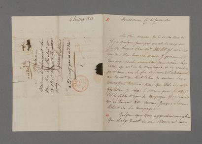 null Baron d'Arlincourt. L.A.S. to his mother. Sventsianoui, 4 July 1812. 2 pp. ½...