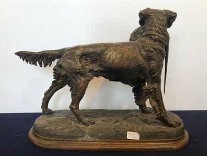 null Jules MOIGNIEZ (1835-1894)

"Spaniel at a standstill". Proof in patina regula.

Signed.

Height...