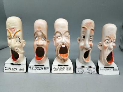 null VICTORIA CERAMIC (Japan)

"Comic singers". Five polychrome ceramic subjects...