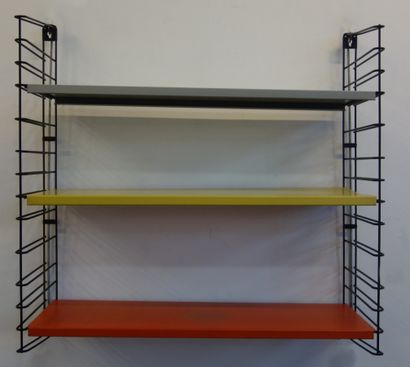 null Tomado HOLLAND by Adriaan DEKKER Shelf with 3 metal shelves lacquered in red,...