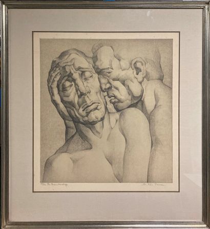 null Edmond Van Dooren (1896-1965).

Les deux hommes.

Lithographie.

Signé en bas...