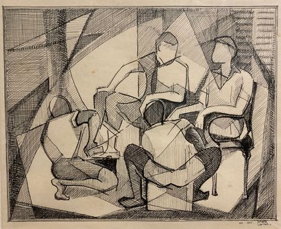 Lucette LARIBE (1913-2020).

The Shoe Shineers,...