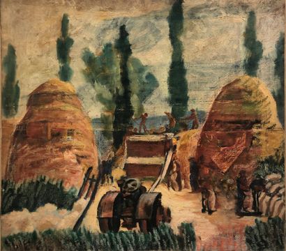 null Modern school of the 20th century.

Harvesting.

Oil on canvas.

46 x 52 cm...