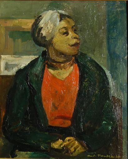 null André Planson (1898-1981)

Portrait de femme au turban, 1932

Huile sur toile

Signé...