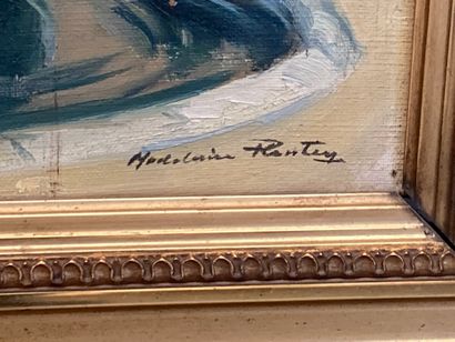 null Madeleine PLANTEY (1890-1985).

Vue d'un parc dans une abbaye.

Huile sur toile.

Signé...