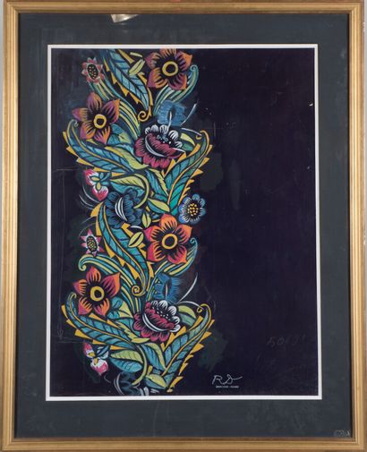 Raoul Dufy (1877-1953). 
Composition de fleurs....