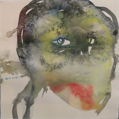 null Chloé Julien (born 1976).

In the same frame:

Head, 2011.

Watercolor on paper.

Signed,...