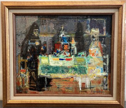 null Crikor Garabetian (1908-1993).

The meal.

Oil on canvas.

Signed lower right.

38...