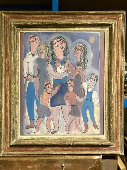 null Manuel Parres (1925-)

La famille, 1951

Gouache sur papier.

Signé et daté...