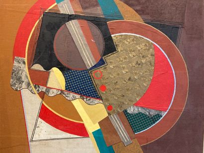 TAKA (né en 1958). 
Composition, 1990. 
Collage...