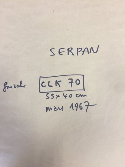 null Jaroslav Serpan (1922-1976).

CLK 70. 

Gouache on paper.

Signed lower left.

Sight:...