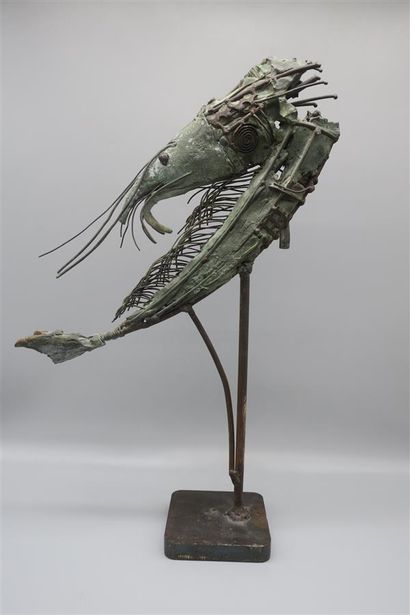 null Stéphane Mérel (born in 1967).

Shrimp n°8, 2008.

Patinated and welded iron,...