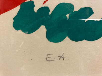 null Charles LAPICQUE (1898-1988).

Regatta, circa 1952.

Color lithograph on paper.

Signed...