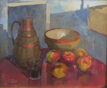 Fran-Baro (1926-2000).

Still life with apples.

Oil...