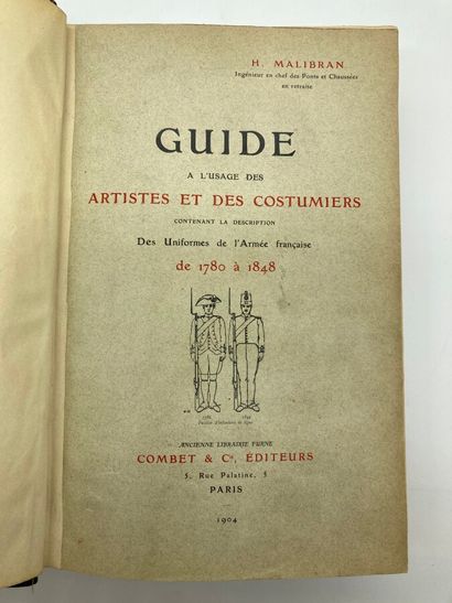 null Uniformes : Malibran, Guide des artistes et costumiers 1780-1848, 2 tomes r...